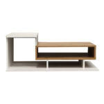 Coffee table Nuvele in white-sonoma shade 90x50x35cm - Image 3