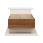 Coffee table Nuvele in white-sonoma shade 90x50x35cm - Image 5