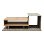Coffee table Nuvele in grey cement-sonoma shade 90x50x35cm - Слика 3