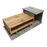 Coffee table Nuvele in grey cement-sonoma shade 90x50x35cm - Слика 4