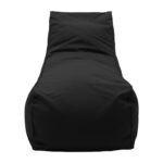 Bean bag lounger Lara Pakoworld waterproof in black color 60x150x40cm - Image 5
