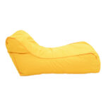 Bean bag lounger Lara Pakoworld waterproof in yellow color 60x150x40cm - Image 3