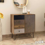 Drawer Boho in walnut color 79,5x39,5x86cm - Image 2