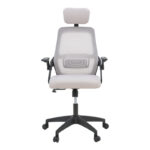 Office chair Peja fabric mesh grey-beige and black frame 58x60x107-117cm - Слика 5