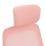 Office chair Peja fabric mesh pink-frame white 58x60x107-117cm - Слика 6