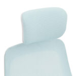 Office chair Peja fabric mesh light blue-frame white 58x60x107-117cm - Image 5