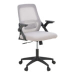 Office chair Reji fabric mesh grey-beige and black frame 58x60x89-99cm