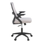 Office chair Reji fabric mesh grey-beige and black frame 58x60x89-99cm - Image 3