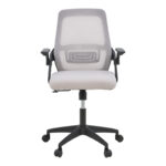 Office chair Reji fabric mesh grey-beige and black frame 58x60x89-99cm - Image 4