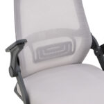 Office chair Reji fabric mesh grey-beige and black frame 58x60x89-99cm - Image 6