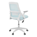 Office chair Reji fabric mesh light blue -frame white 58x60x89-99cm - Image 2