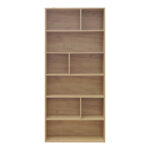 Bookcase Evergin with drawers mdf in oak color 80x30x180cm - Image 2
