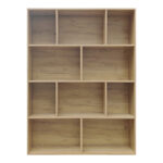 Bookcase Evergin with drawers mdf in oak color 100x30x135cm - Image 2