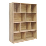 Bookcase Evergin with drawers mdf in oak color 100x30x135cm