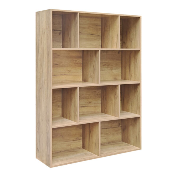 Bookcase Evergin with drawers mdf in oak color 100x30x135cm