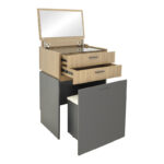 Dressing table Sonlen in dark grey-sonoma color 60x45x130cm