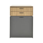 Dressing table Sonlen in dark grey-sonoma color 60x45x130cm - Image 3
