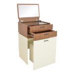Dressing table Sonlen in walnut-cream color 60x45x130cm