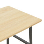 Study desk Ferje with shelves mdf in natural-black color 100x48x75cm - Слика 4