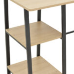 Study desk Ferje with shelves mdf in natural-black color 100x48x75cm - Слика 5