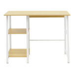 Study desk Ferje with shelves mdf in natural-white color 100x48x75cm - Image 2
