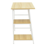 Study desk Ferje with shelves mdf in natural-white color 100x48x75cm - Image 3