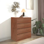 Kuanger mdf chest of drawers in a walnut color 80x40x80cm - Image 2