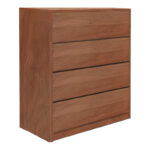 Kuanger mdf chest of drawers in a walnut color 80x40x80cm