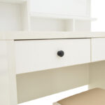 Dressing table Cenzo in white and grey-beige color 80x40x155cm - Слика 5