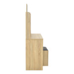 Dressing table Cenzo in natural and black color 80x40x155cm - Слика 4