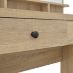 Dressing table Cenzo in natural and black color 80x40x155cm - Слика 5