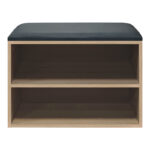 Shoe cabinet stool Kiana 4 pairs in natural color 60x32x44cm - Image 2