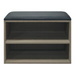 Shoe cabinet stool Kiana 4 pairs in grey-oak color 60x32x44cm - Слика 2