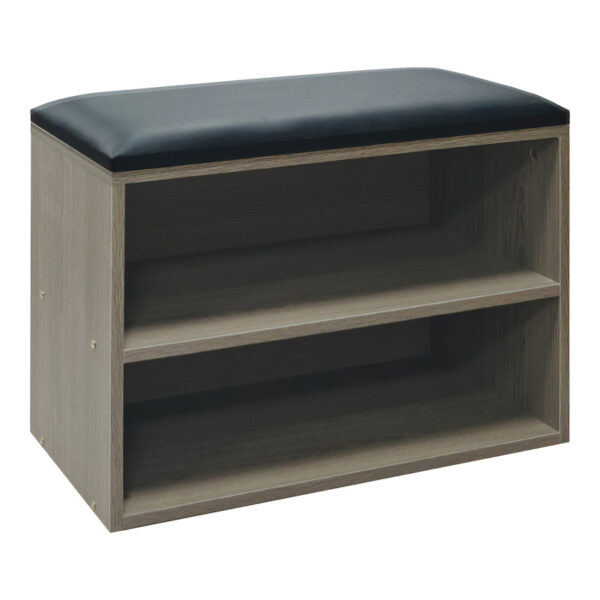 Shoe cabinet stool Kiana 4 pairs in grey-oak color 60x32x44cm