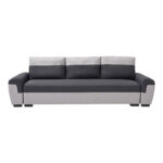 Gaby three-seater sofa bed fabric with storage space in anthracite-gray shade 260x88x88cm - Слика 3