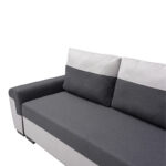 Gaby three-seater sofa bed fabric with storage space in anthracite-gray shade 260x88x88cm - Слика 6