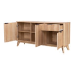 Hamea mdf sideboard in natural shade 150x39.5x73cm - Слика 4