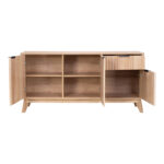 Hamea mdf sideboard in natural shade 150x39.5x73cm - Слика 5