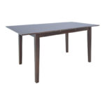 Mabor extendable wood table in walnut color 120-150x80x73.8cm - Image 2