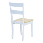Mabor-York set 5 pieces extendable dining table, white wood, 120-150x80x73.8cm - Слика 3