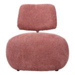 Stonie armchair bouclé fabric in rotten apple shade 67x73x67cm - Image 3