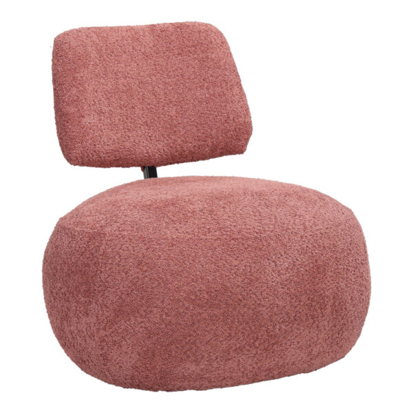 Stonie armchair bouclé fabric in rotten apple shade 67x73x67cm