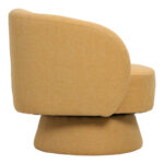 Kreslo swivel armchair fabric in yellow color 78x81x77cm - Image 2