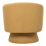 Kreslo swivel armchair fabric in yellow color 78x81x77cm - Image 4