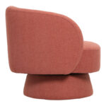 Kreslo swivel armchair fabric in terracotta color 78x81x77cm - Image 2