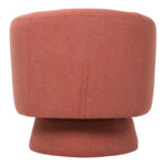 Kreslo swivel armchair fabric in terracotta color 78x81x77cm - Image 4