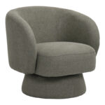 Kreslo swivel armchair fabric in khaki color 78x81x77cm