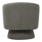 Kreslo swivel armchair fabric in khaki color 78x81x77cm - Image 4
