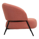 Armchair Jennie terracota fabric with black metal legs 84x84x71.5cm - Слика 2