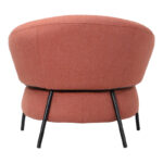 Armchair Jennie terracota fabric with black metal legs 84x84x71.5cm - Слика 4